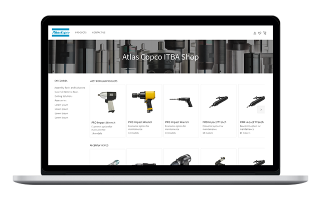 Atlas Copco B2B e-commerce